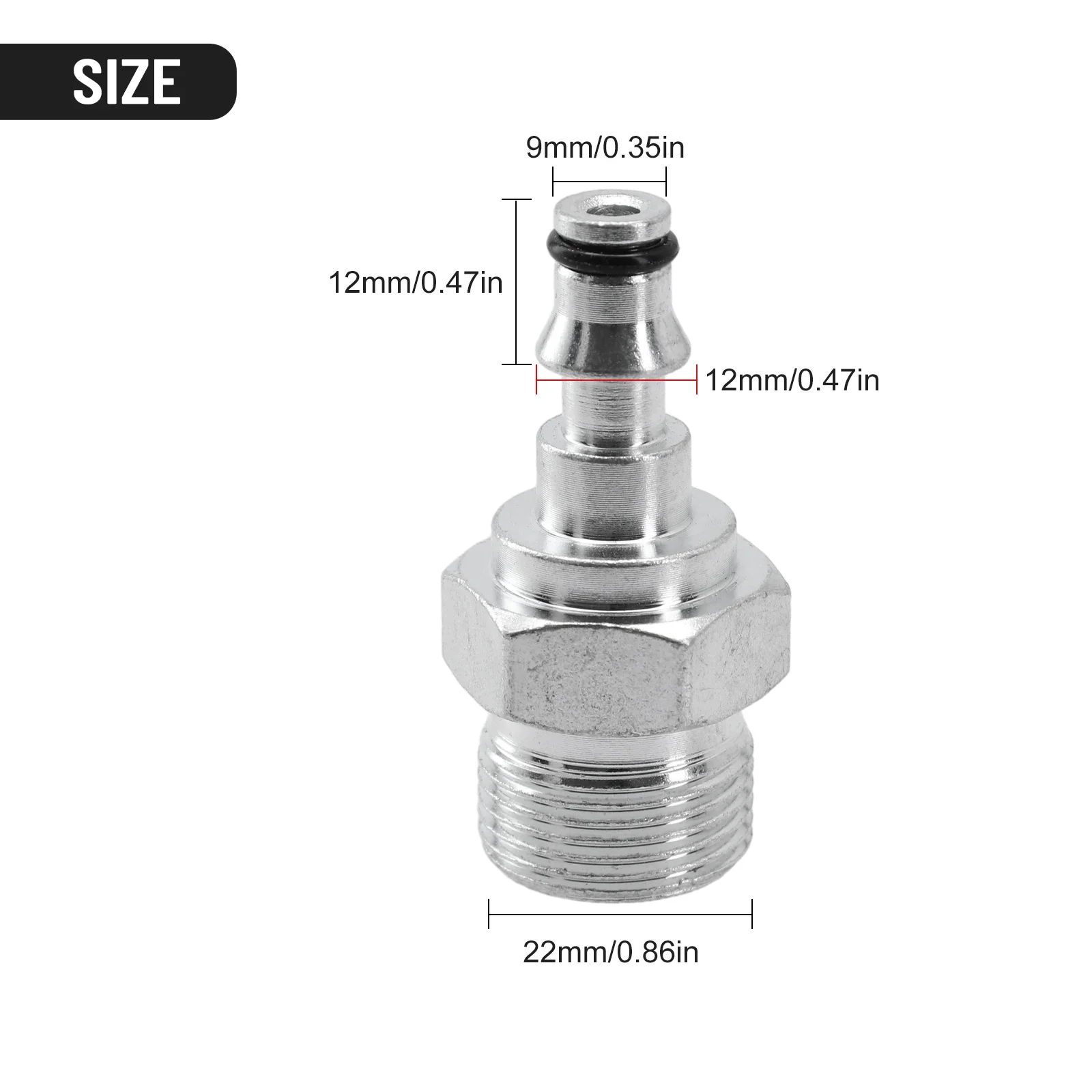Pressure Washer Quick Connect Hose Fitting For LAVOR Machines With Support For Nose Flat And M22 Thread Adapters