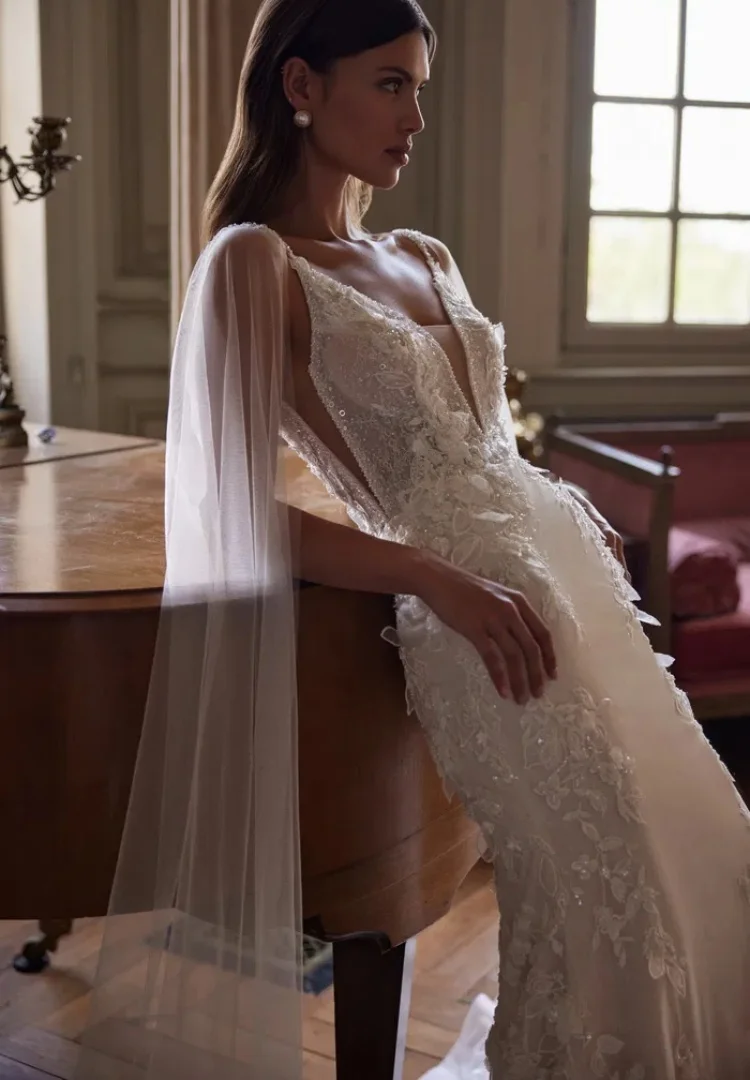 vestido de novia encaje vestidos sirena tallas curvy boda civil elegantes vintage trouwjurk alta costura jurken luxe 2025