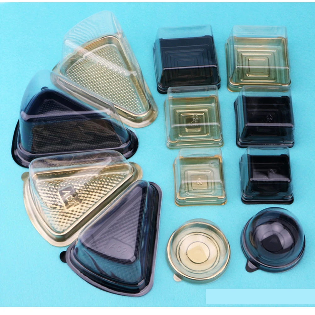 

50 Pcs Food Box Square Cake Boxes Gift Packaging Egg Yolk Birthday Party Moon Tray