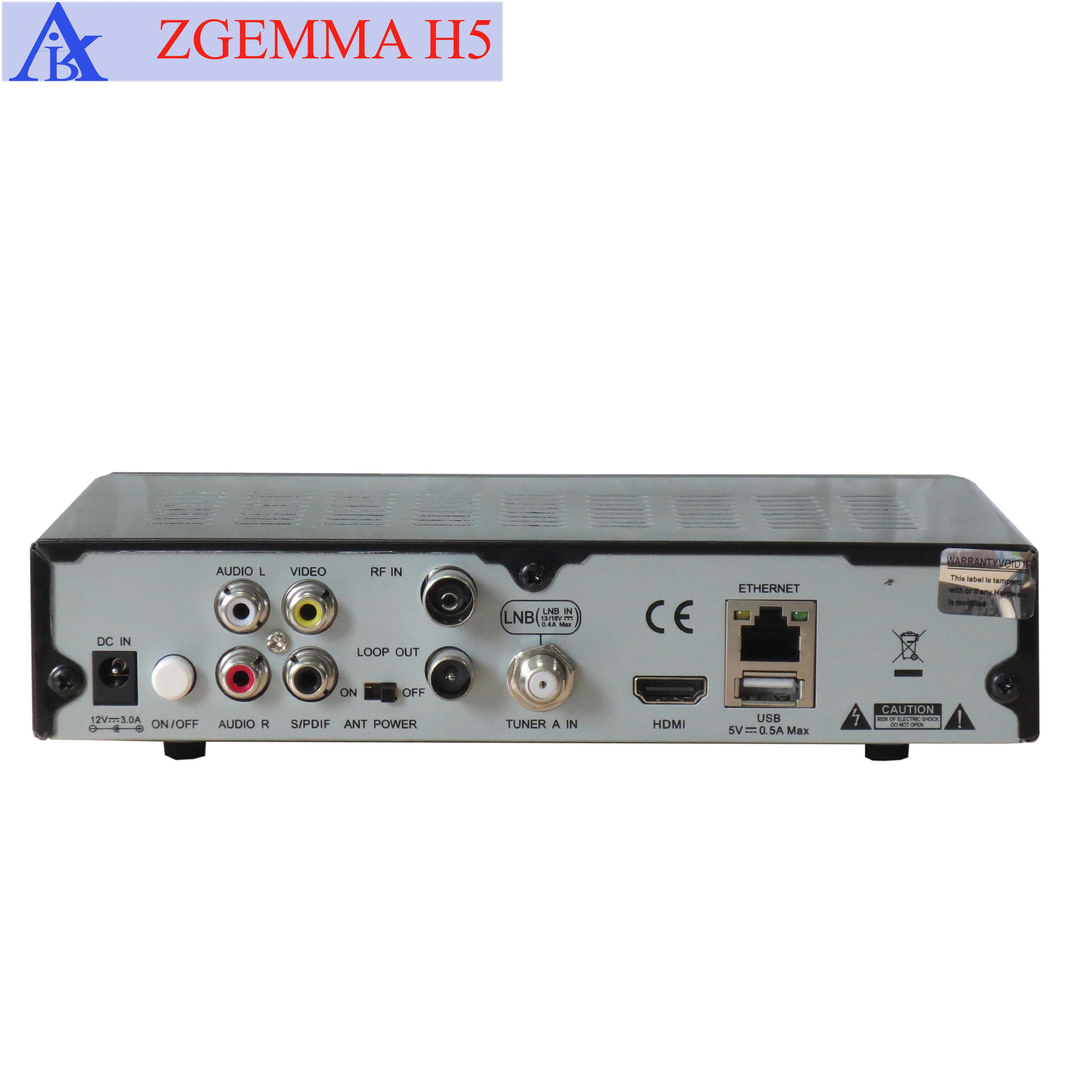 ZGEMMA H5 original Enigma2 Linux satellite receiver combo dvb s2 dvb t2/c satellite tv decoder  support HEVC/H.265