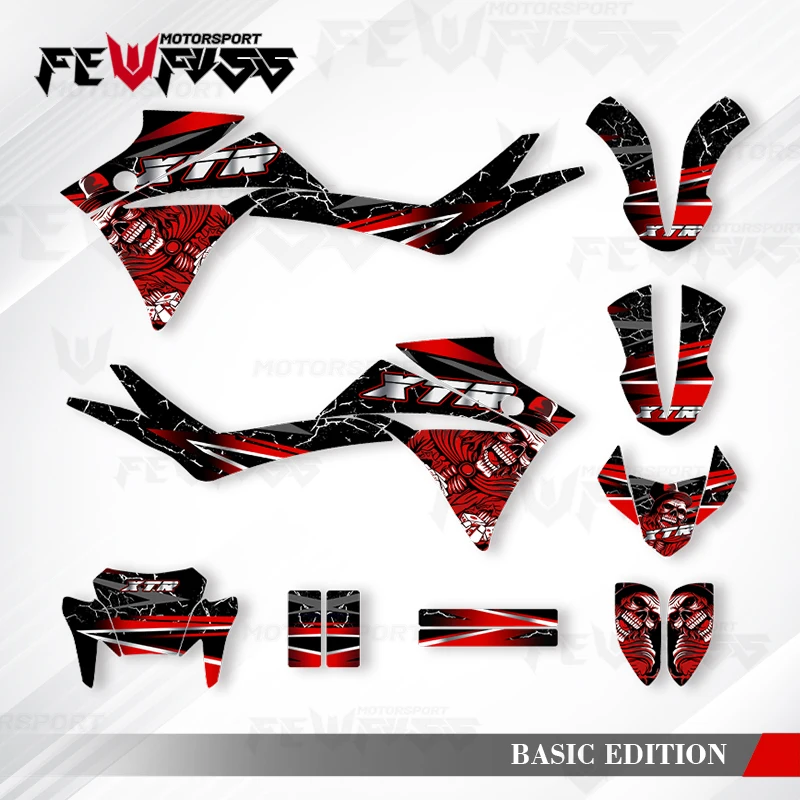 

Fewfuss Graphics Decals Stickers Motorcycle Background Custom For YAMAHA 2005 2006 2007 2008 2009 2010-2021 XT660R （R-X）
