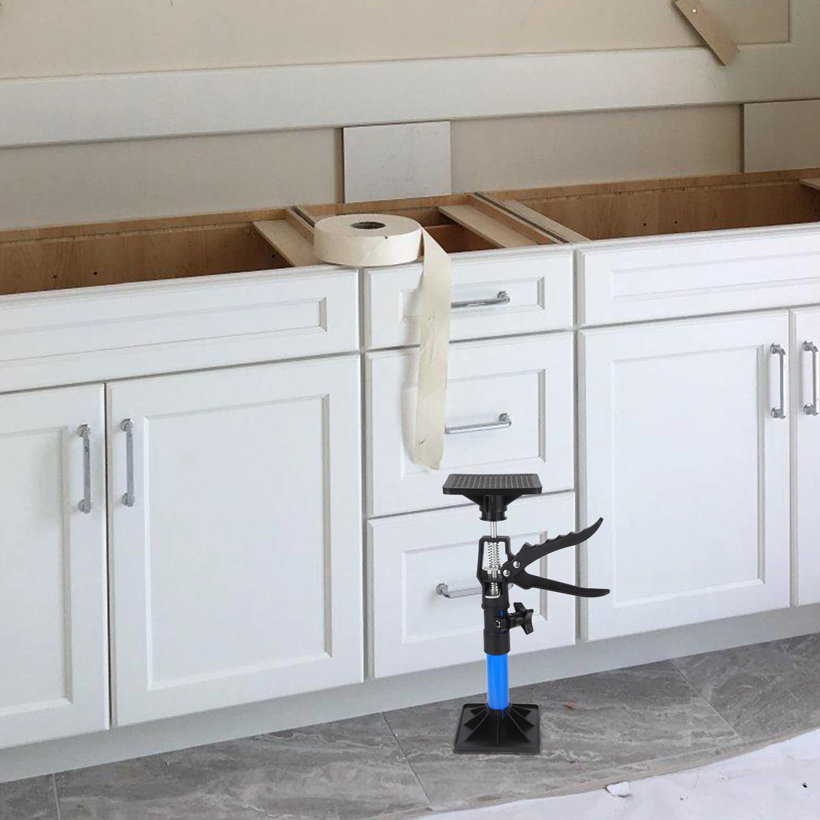 

2pcs Cabinet Support Adjustable Telescopic Rod Plastic Wall Mount Bathroom Sink Mirror Storage Rack Lift
