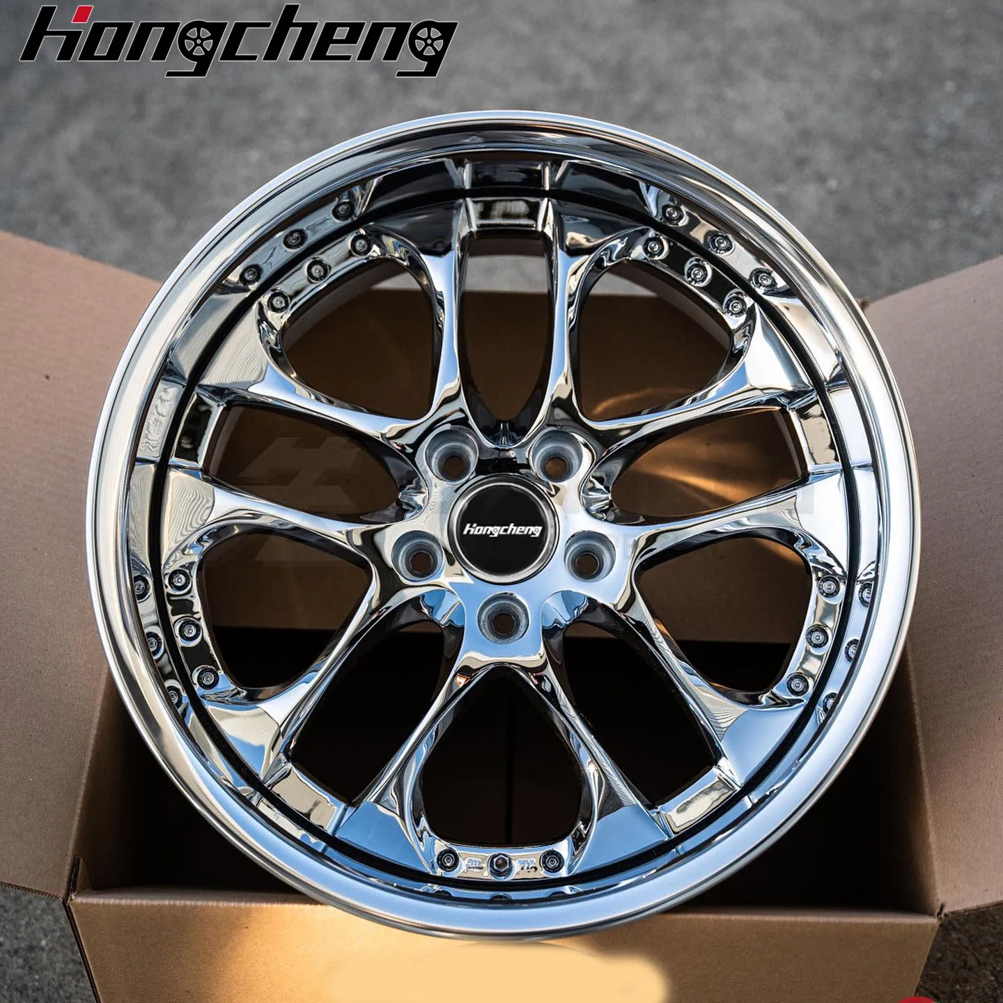 New model of 26 Forged Three Piece 17-18 Inch Deep Dish Lip Chrome Wheel 5x114.3 PCD Aluminium Alloy Wheel for MR2 SW20