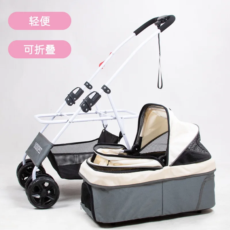 

Lightweight Comfortable Foldable Detachable Pet Stroller for Small and Medium Dogs and Cats