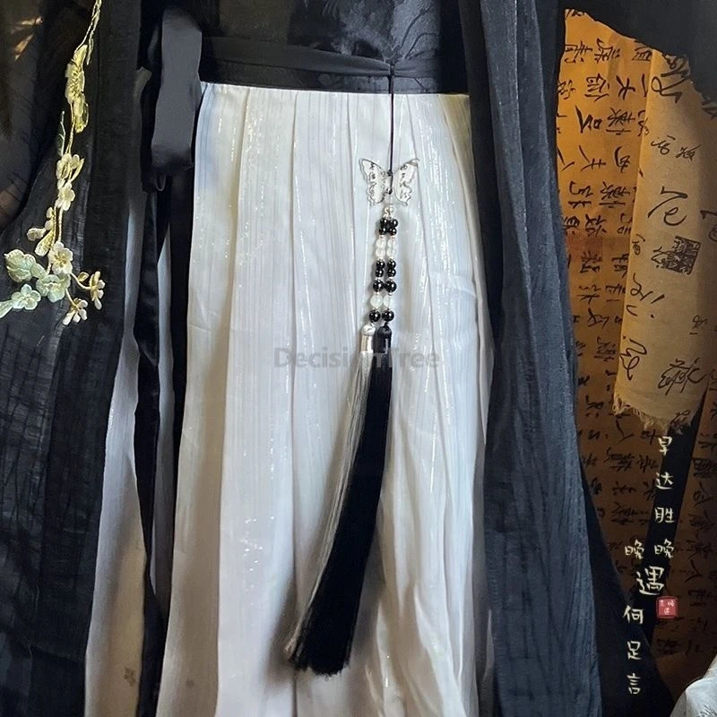 

Chinese Butterfly shape hanfu skirt long tassels waist belt accessory antique hanfu Robe Placket hanfu hanging waist pendant
