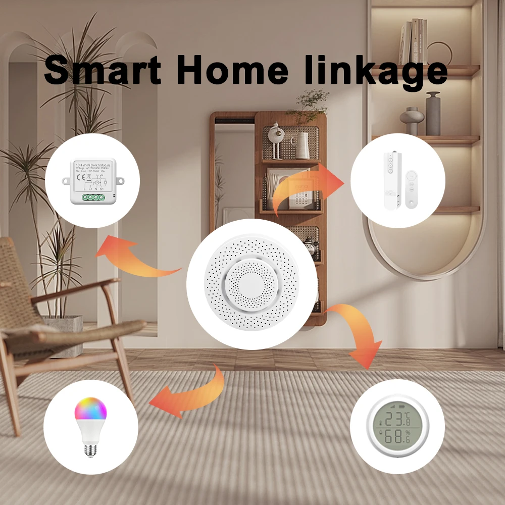 Tuya Zigbee WiFi Air Box, Formaldeído VOC, Temperatura CO2, Detector de Umidade, App Control, Smart Home Scene Linkage, 5 em 1