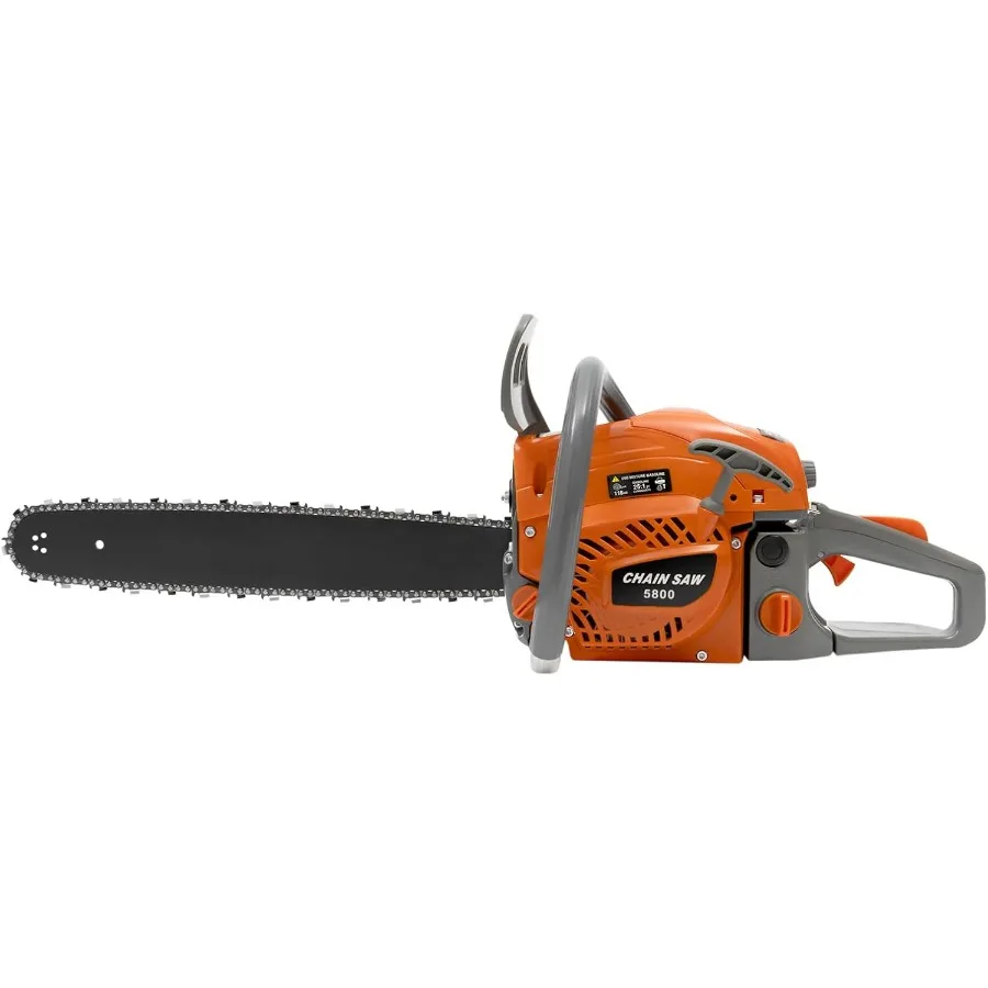 

20-дюймовая 2-тактная газовая бензопила объемом 58CC, 2,4 кВт, аккумуляторная одноцилиндровая бензиновая бензопила с ручным запуском для лесной древесины