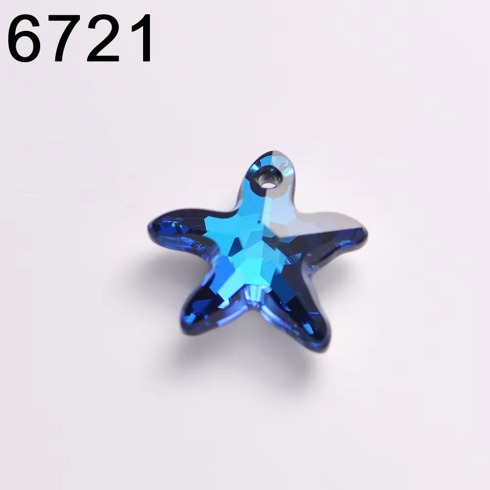 (1 piece) Crystals from Austria 6721 Starfish Pendant Loose Rhinestone for DIY Necklace Making