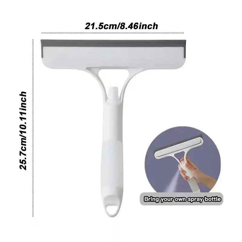 3 in 1 Glass Cleaner with Spray, Scraper & Wiper All-in-One Design, Window Mirror Car Windshield Cleaning Tool