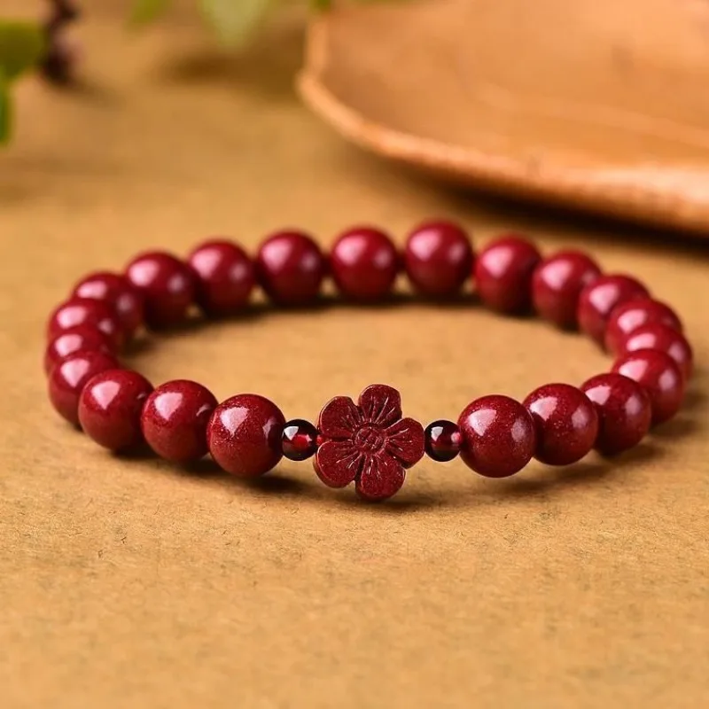 Cinnabar Bracelet Plum Blossom Pomegranate Primordial Year Red Bracelet Simple Jewelry