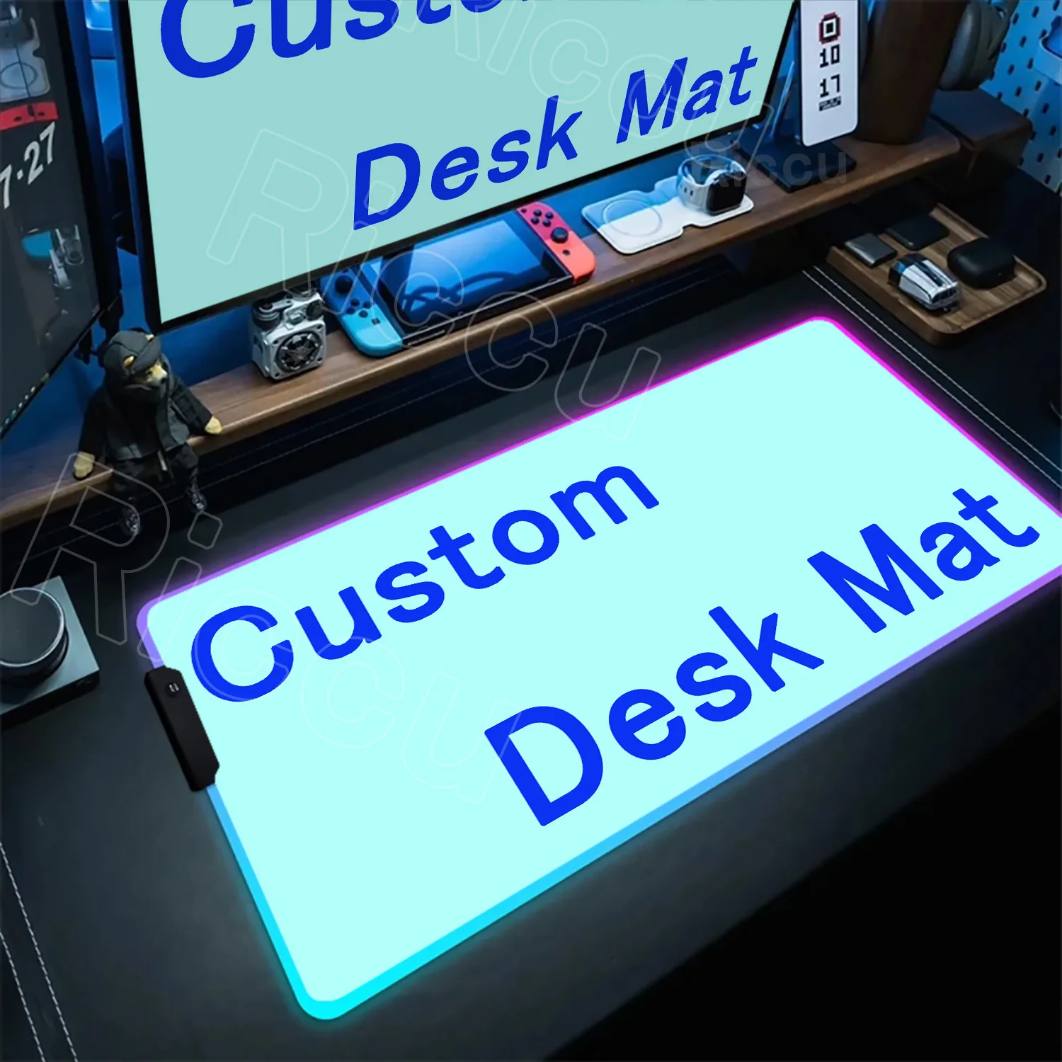 

Professional Customer Service PS DIY Custom Large Size RGB MousePad XXL Anime Logo Gaming LED Accessory Cushion Durable Desk Mat