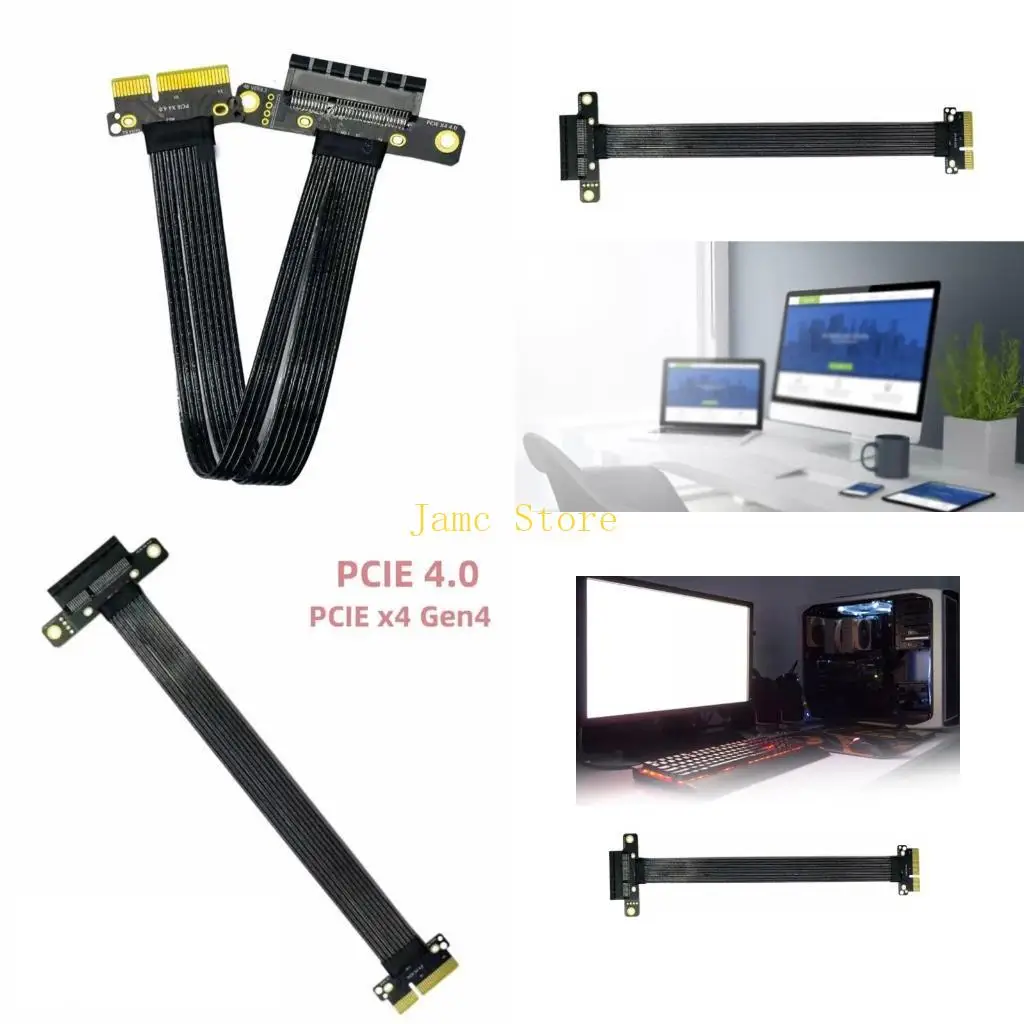 LX0B Efficient PCIe 4X Extension Cable PCIE 4X Extender Adapter Cord for Graphics Card 8GB/S Bidirectional Bandwidth