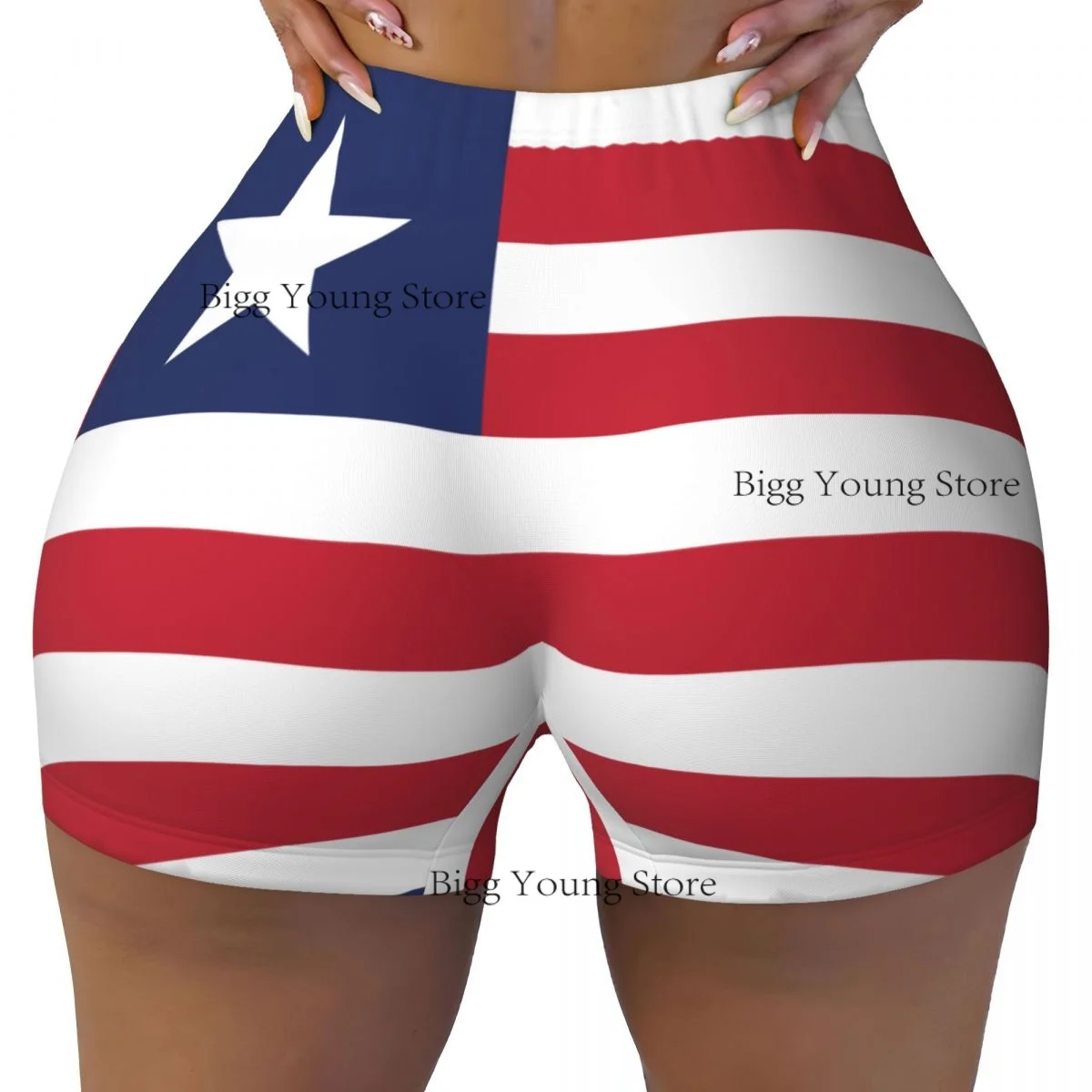 Women Yoga Shorts Liberia Flag Workout Shorts Fitness quick-dry Ladies Yoga Training Shorts Booty Shorts Pants Sportswear