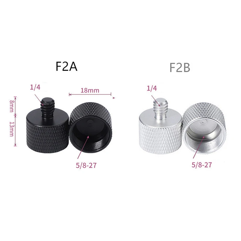 

Metal live broadcast equipment Microphone Stand Adapters 5/8 to 1/4 Mic Conversion Screw Adapters Aluminium Alloy Adapter