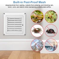 150/200/250/300MM Aluminum Alloy Air Vent Grille Heating Cooling Vents Plate Exhaust Outlet Window Square Vent Metal 4