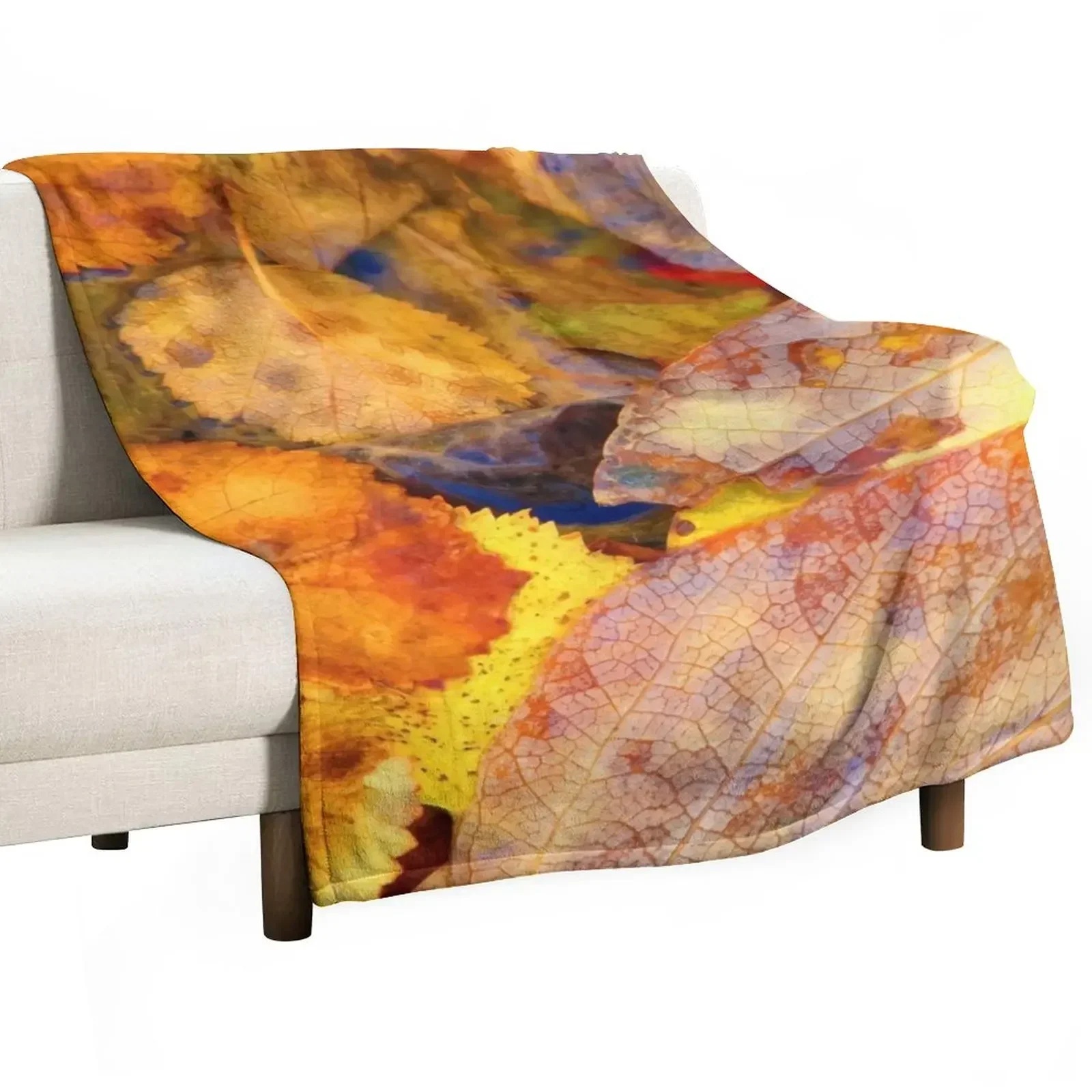 

Autumn Leaves Throw Blanket Hair Nap Sofa Quilt Blankets