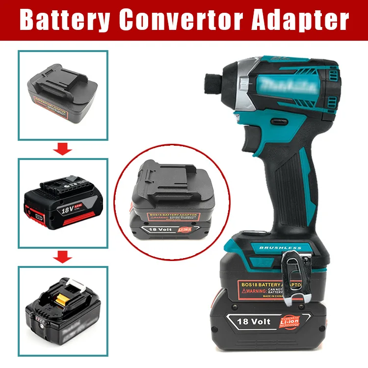 

Adapter Bo BS Shi BAT series 18V lithium battery to Mu MT Tian BL series 18V lithium battery tool
