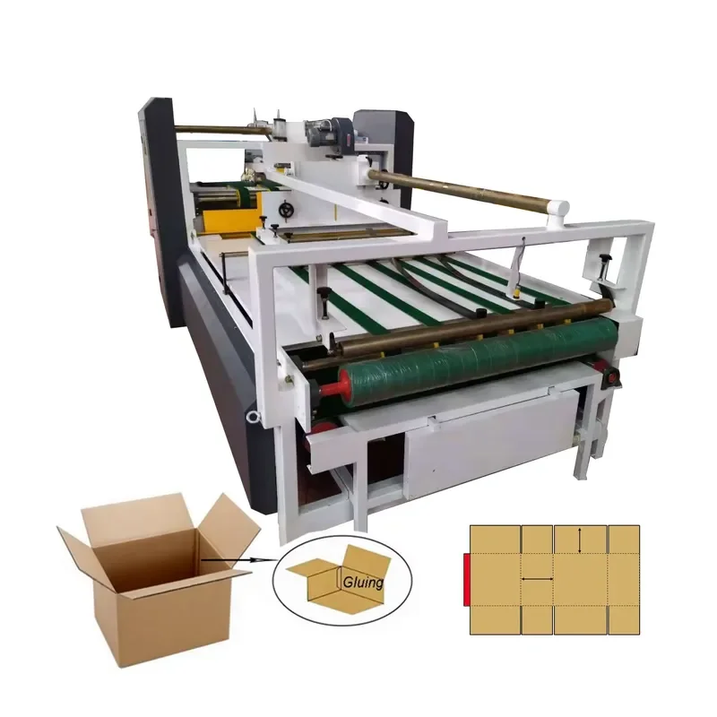 Semi-automatic gluer/folding gluer for corrugated boxes
