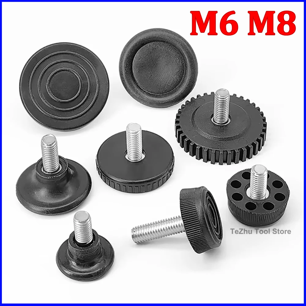 

M6 M8 Furniture Legs Anti-Slip Table Cabinet Leg Pads Adjustable Foot Screw-in Base Floor Protector Pad