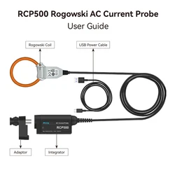 Zestaw sond różnicowych Micsig o wysokim napięciu, oscyloskop, RCP500, prąd AC Rogowski, szerokość pasma 500 cali, 15-300KHz (-3dB)