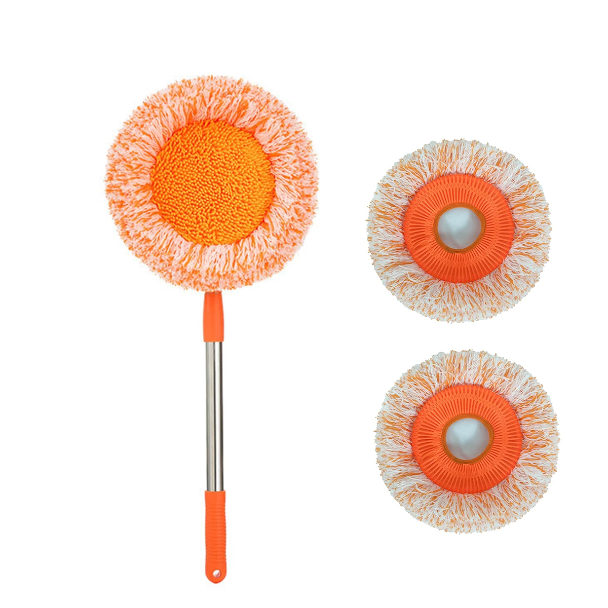 Cleaning Mop 360° Rotatable Adjustable Sunflower Mop Extendable Soft Super Water Absorption Wall Cleaning Mop with 2x