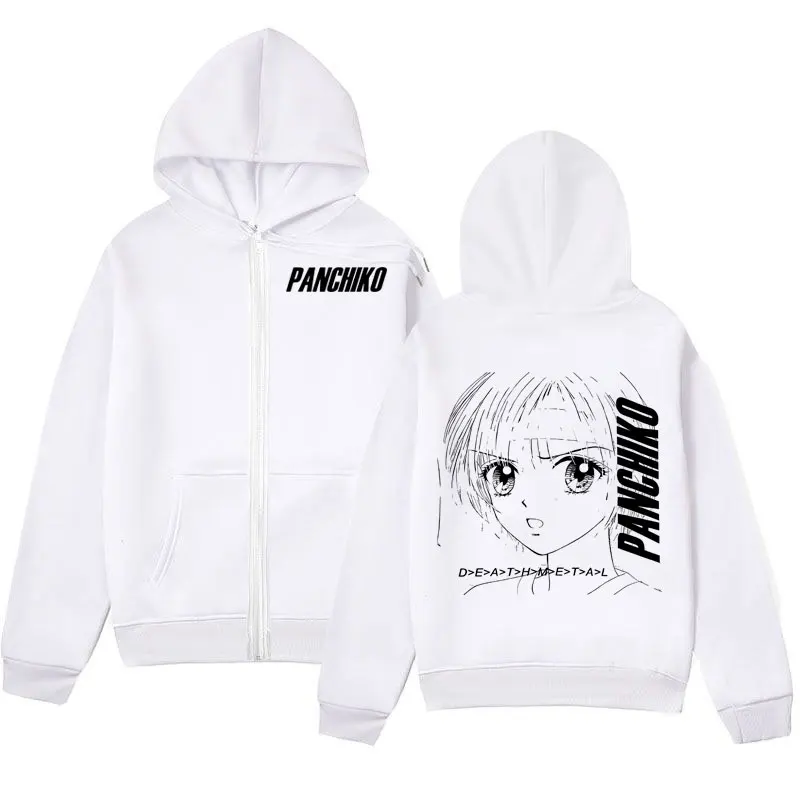 

Panchiko DEATHMETAL Album Print Zipper Hoodies Rock Fashion Vintage Zip Up Hooded Sweatshirts Men Women Casual Loose Pullovers