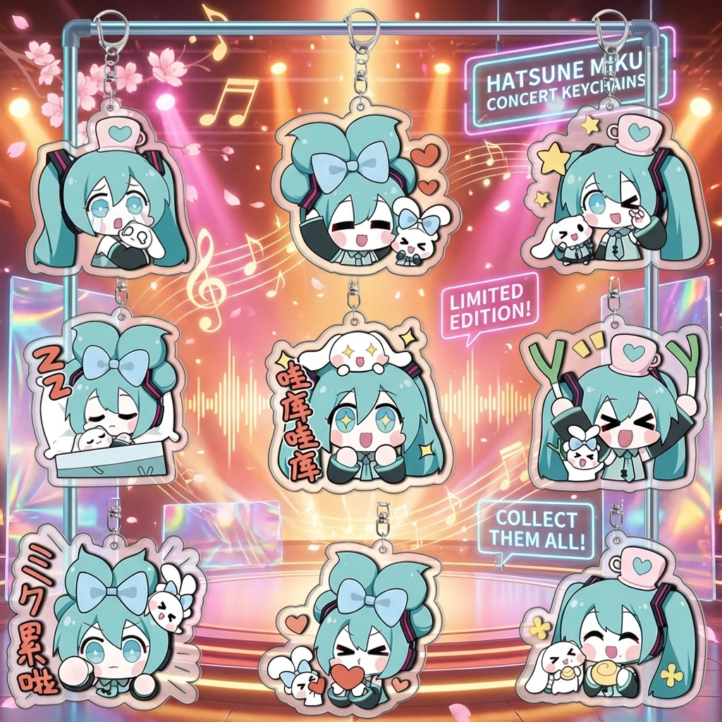 

Акриловый брелок Miku Hatsune Princess: Аниме-мерч с виртуальным идолом, подвеска-аксессуар, подарок для фанатов, коллекционная фигурка для косплея