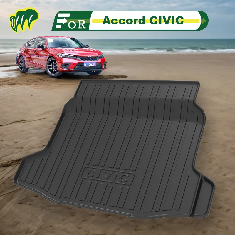 For Honda CIVIC 8 9 10 11 th 07 22 2006-2023 Custom Fit Car Trunk Mat All Season Cargo Mat 3D Shaped Laser Measured Trunk Liners