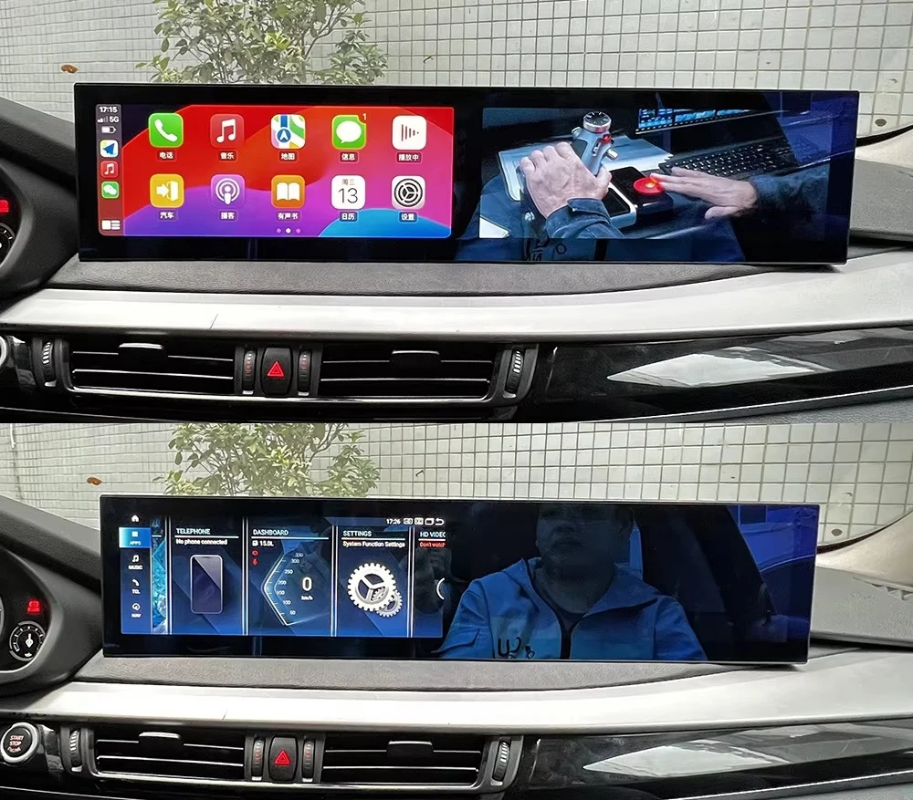 Tela de Navegação HD de 12,3 Polegadas para X5 14-17, Android 13, Carplay, Unidade de Rádio Multimídia para Carro