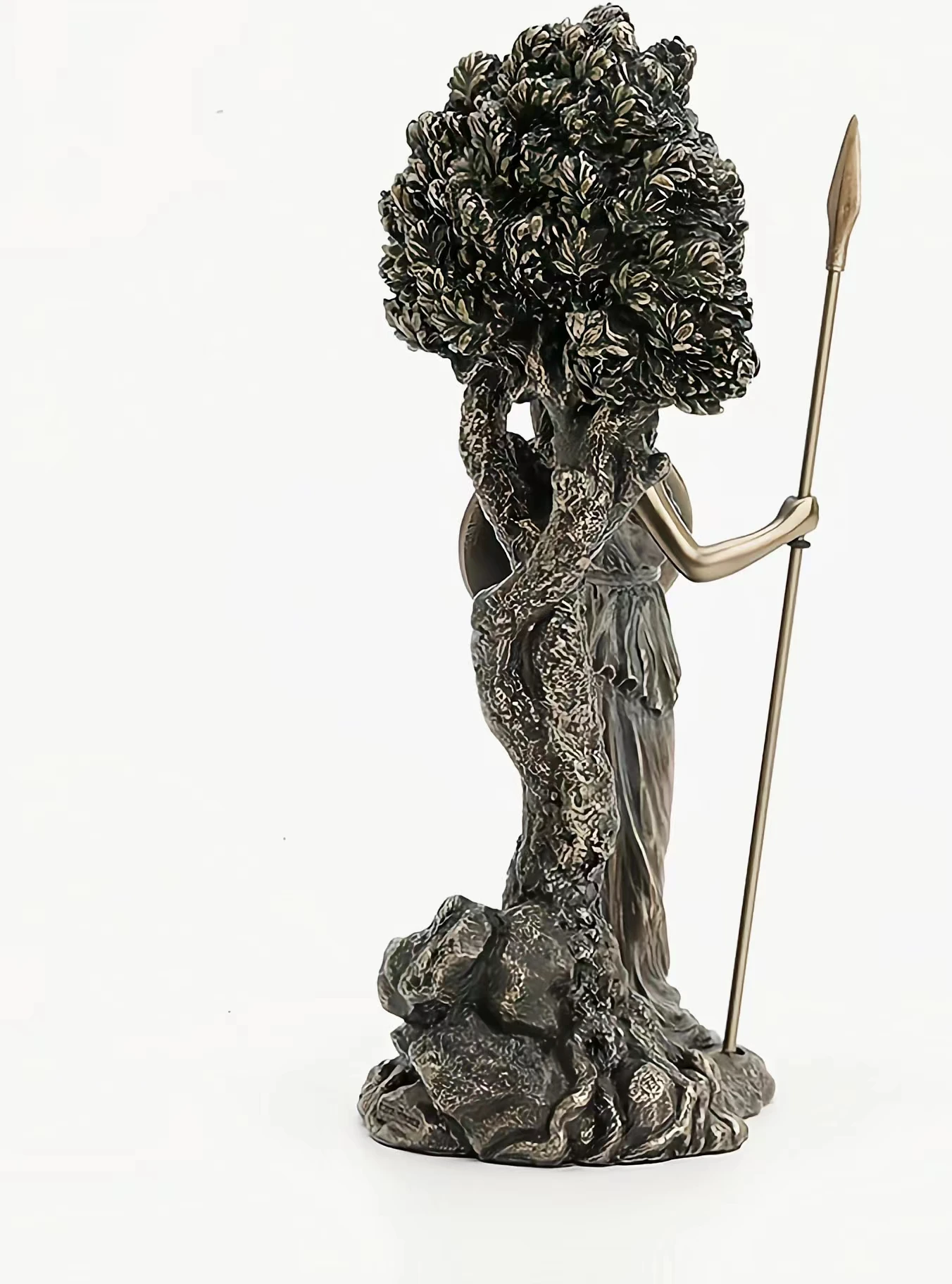 

Veronese Design Greek Goddess Athena Under Olive Tree Bronze Finish Statue