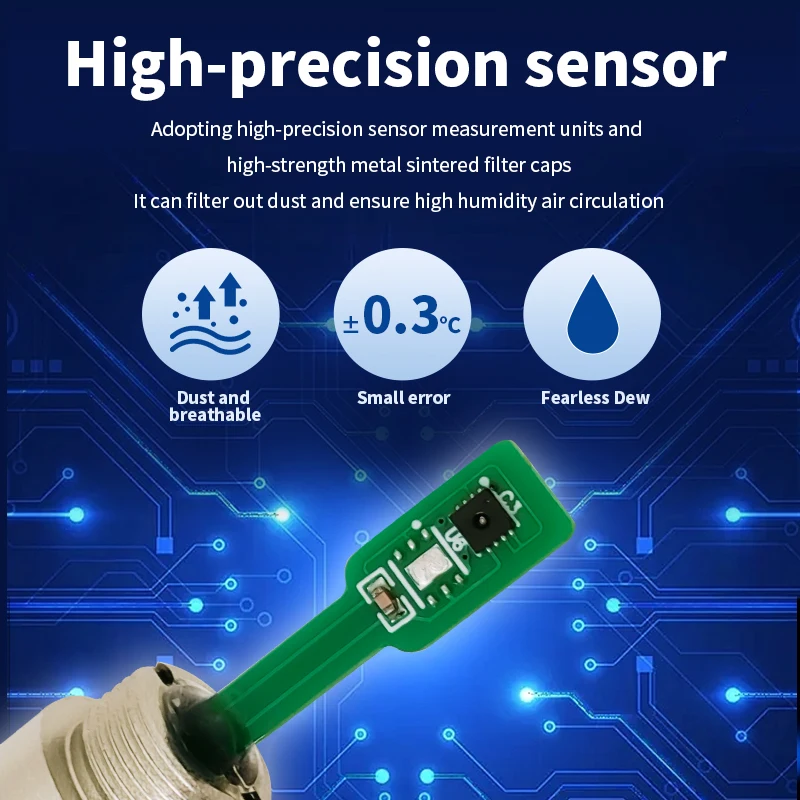 Imagem -06 - Temperatura e Umidade Sensor Rs485 Metal Dustproof à Prova de Explosão tipo de Rede Comprimento do Fio Duto Fg6485