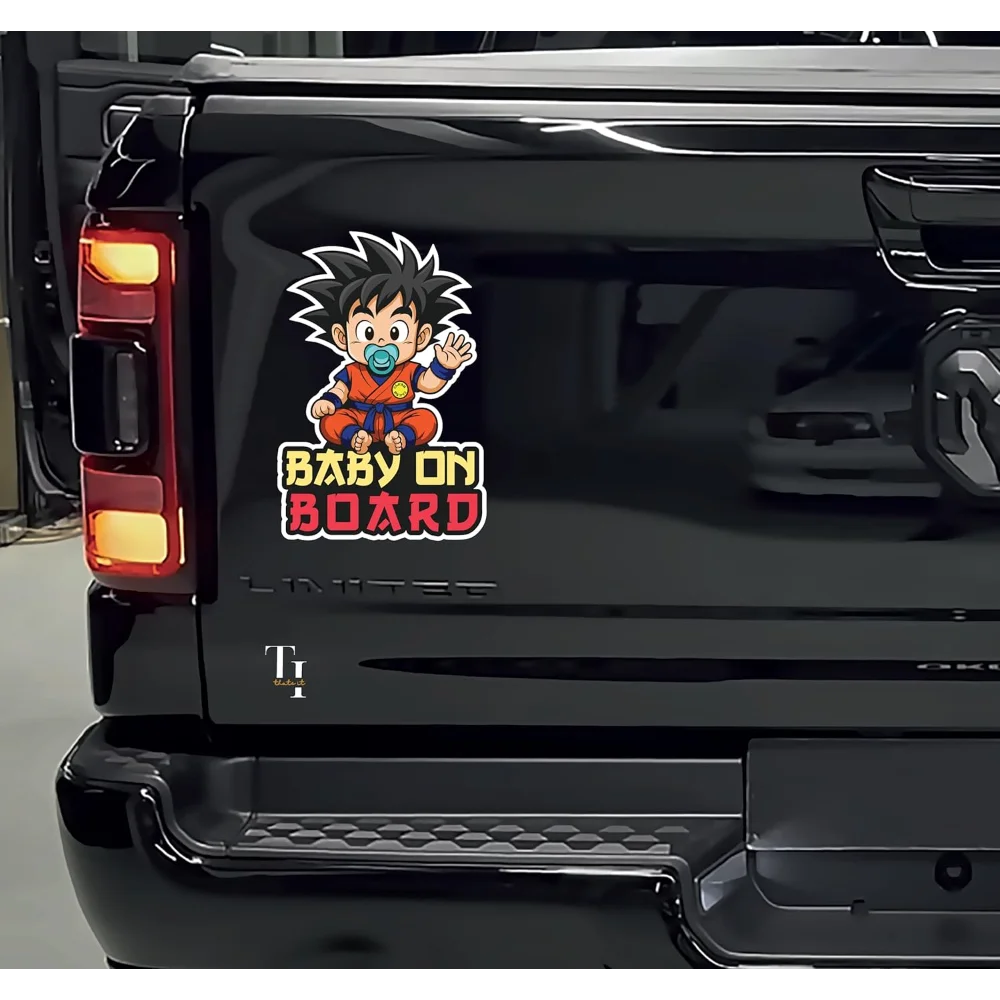 Anime Baby on Board Sticker Removable Decal Car Bumper Indoor Outdoor Window Sticker Vinyl Decal for Car Truck Van view 4