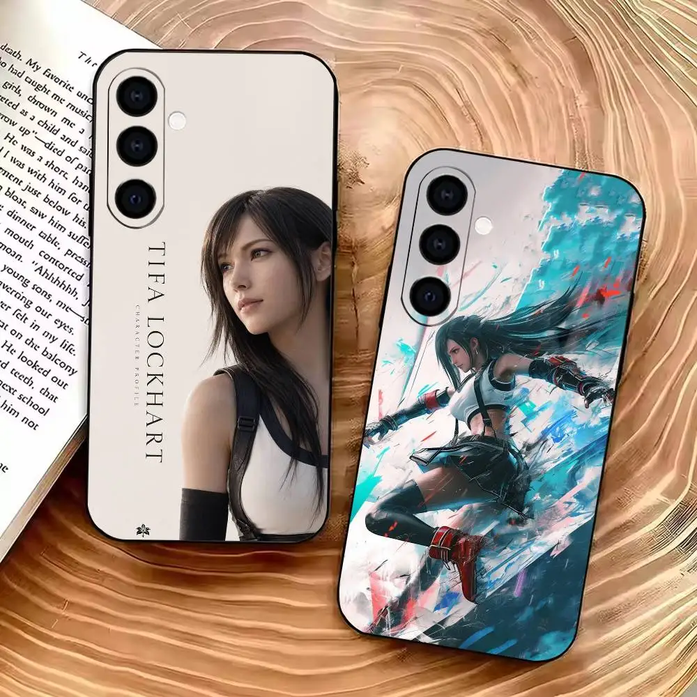Fantasy Game Beauty Tifa FF  Phone Case For Samsung A73 20,21s,22,31,32,52,53,72 Soft Black Shockproof Cover