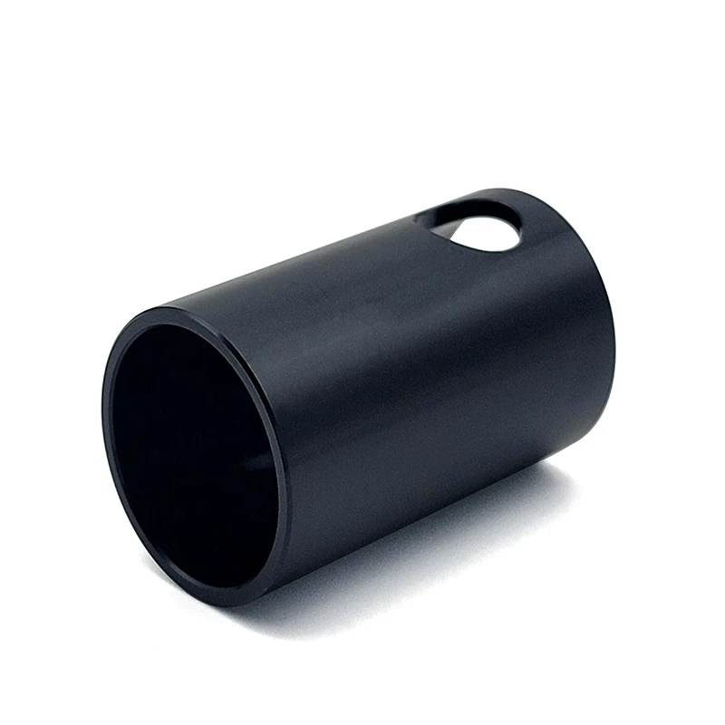 CNC machining custom black anodized aluminum alloy cylinder parts mechanical accessories