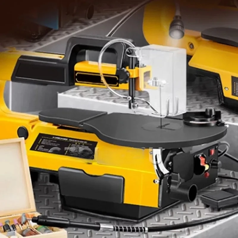 New16 Inches Electric Curve Saw Speed Adjustale Patterning Carving Saws Multifunction Tale Woodworking Engraving Cutting Machine