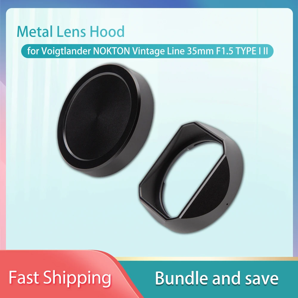 

Metal Lens Hood for Voigtlander NOKTON Vintage Line 35mm F1.5 TYPE I II Lens Hood with Cap Lens Shade Camera Accessories