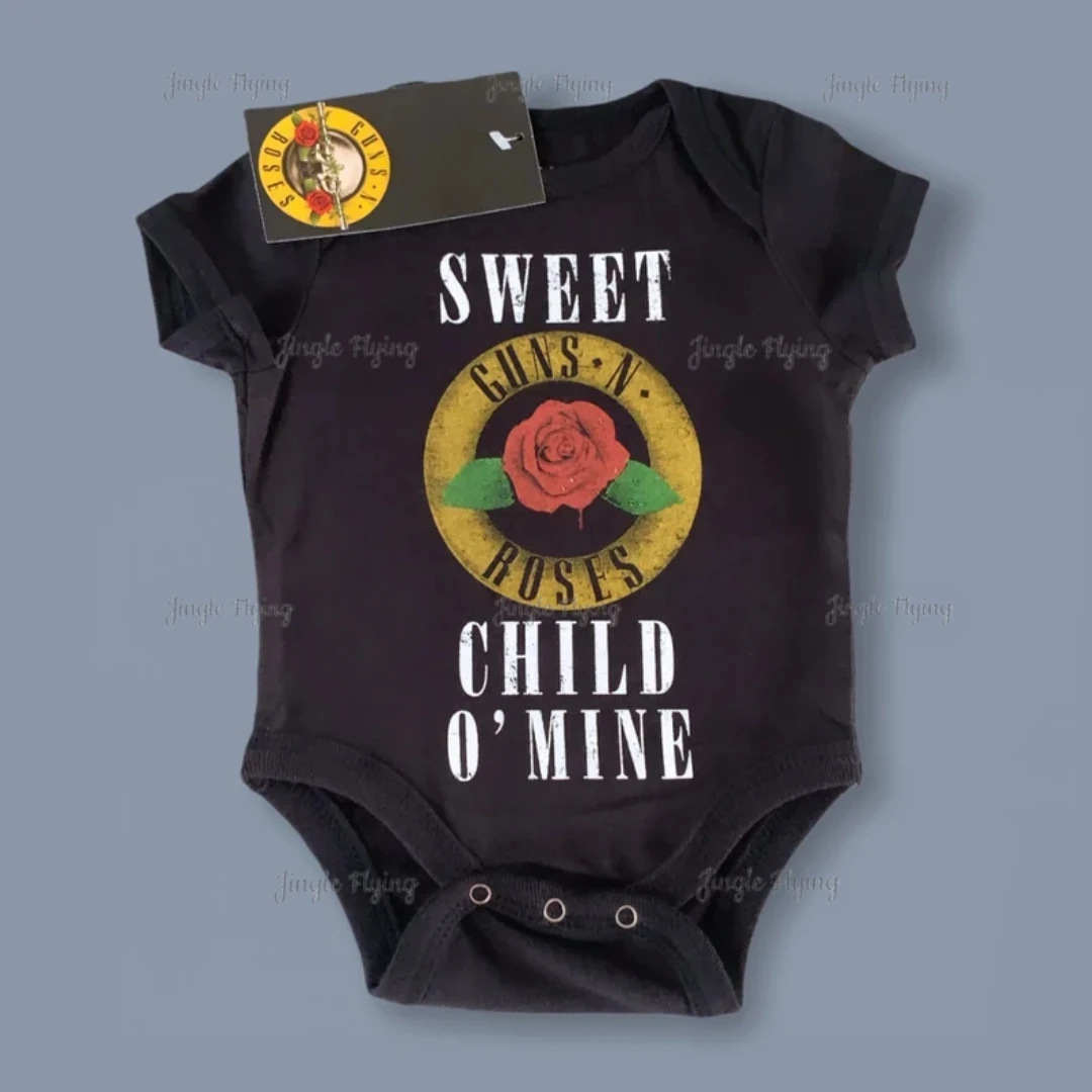 Guns N\' Roses Rock Music Baby Vest Band Baby Bodysuit Baby Shower Gift Sweet Child Grow