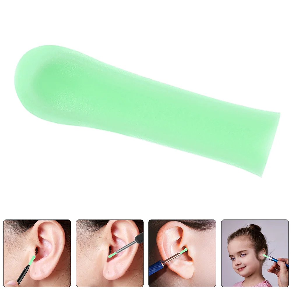 

5 шт., мягкие силиконовые сменные насадки для ушей, детский очиститель для ушей, безопасный многоразовый видимый инструмент для удаления ушной серы, зеленый цвет