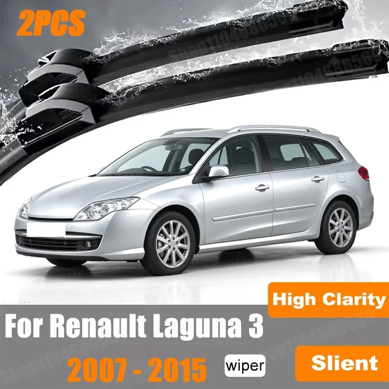 2Pcs Wiper Front Wiper Blades For Renault Laguna 3 2007 - 2015 Windshield Windscreen Clean Window Car Rain Brush Accessories