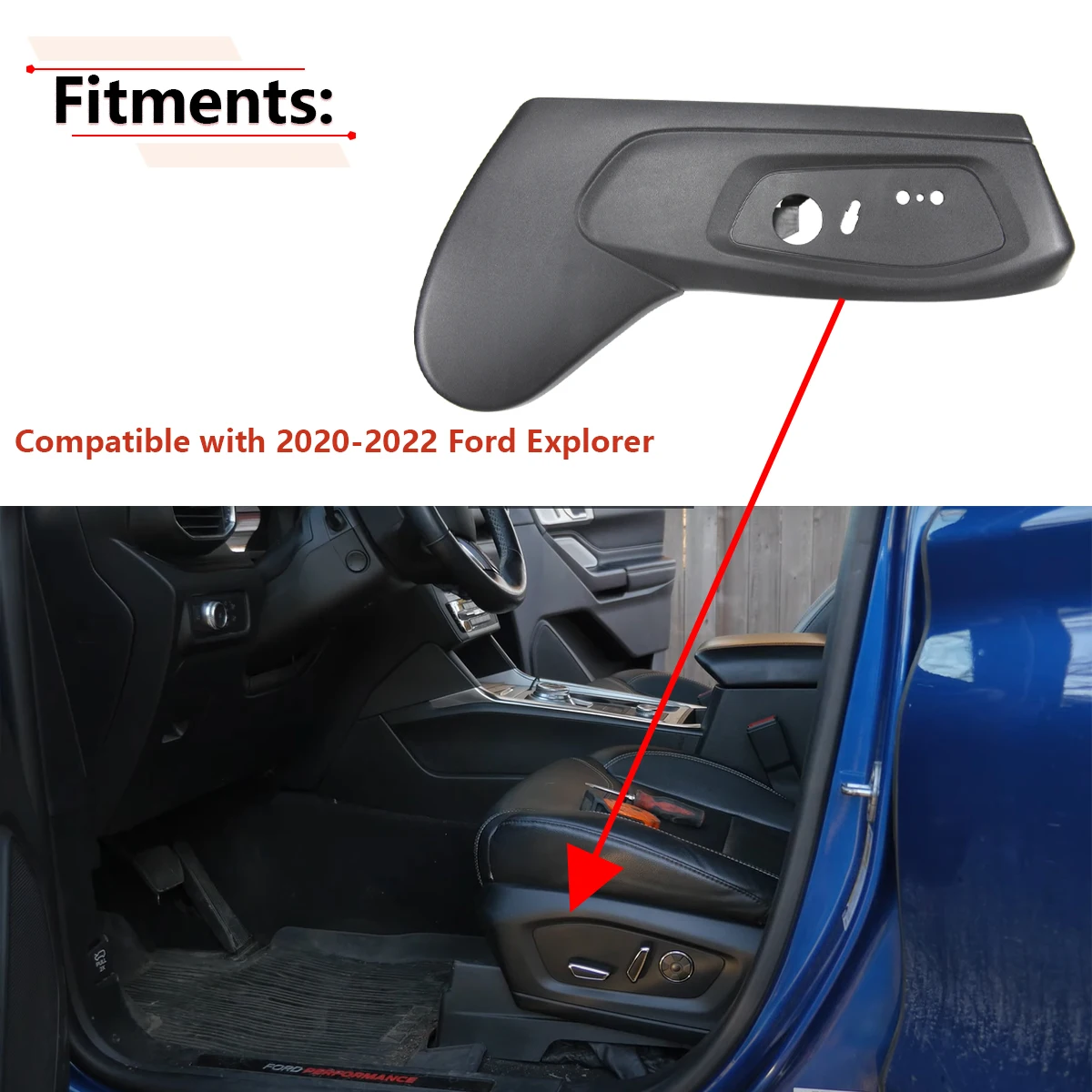 

Левая сторона водителя, накладка на гусеница автомобиля, панель защиты сиденья, лицевая панель для Ford Explorer 2020 2021 2022