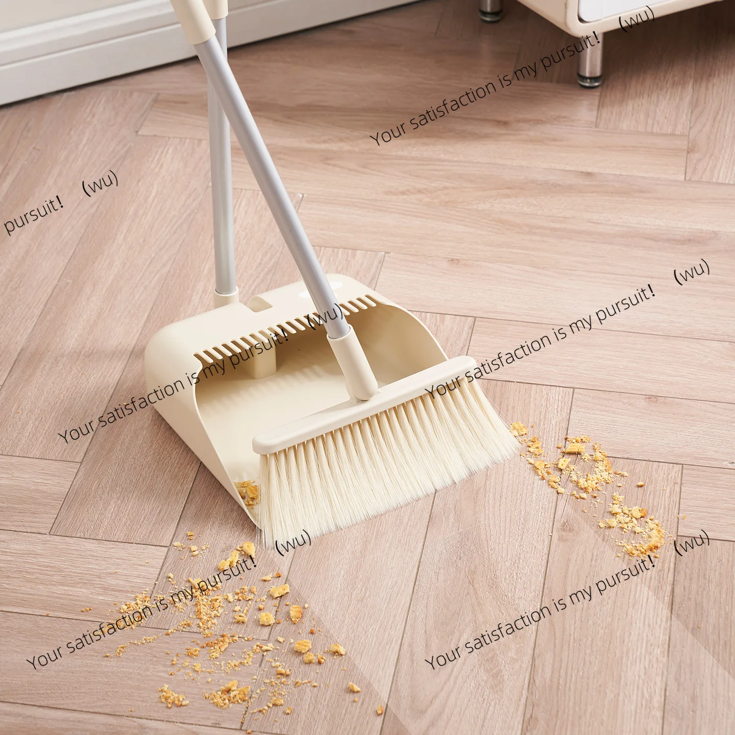 Broom, dustpan set combination, household broom wiper, non-stick hair trimmer, sweeping artifact, garbage shovel, broom