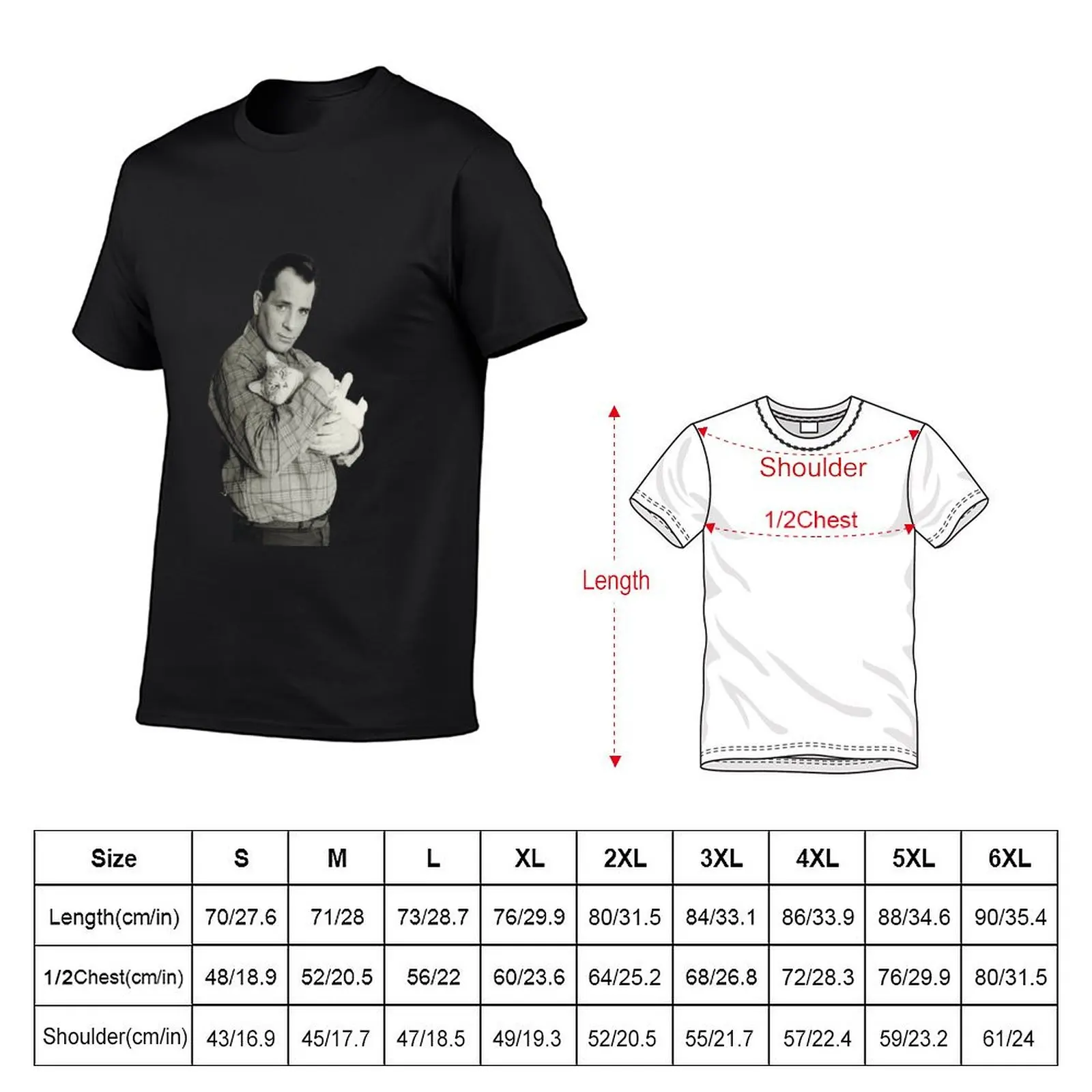 Kerouac and His Cat T-Shirt quick drying korean fashion mens white t shirts