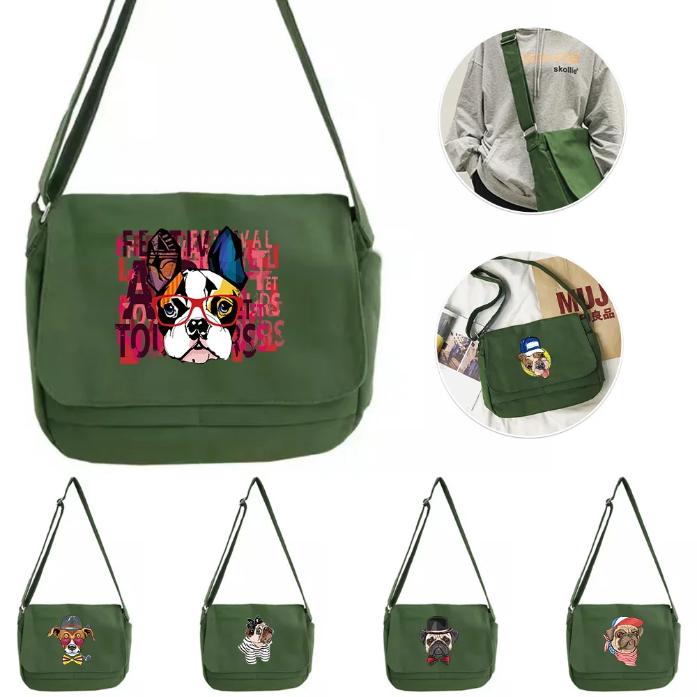 

Dog Pattern Large Capacity Shoulder Bag Joker Crossbody Multifunctional Adjustable Shoulder Strap Commuter Bag