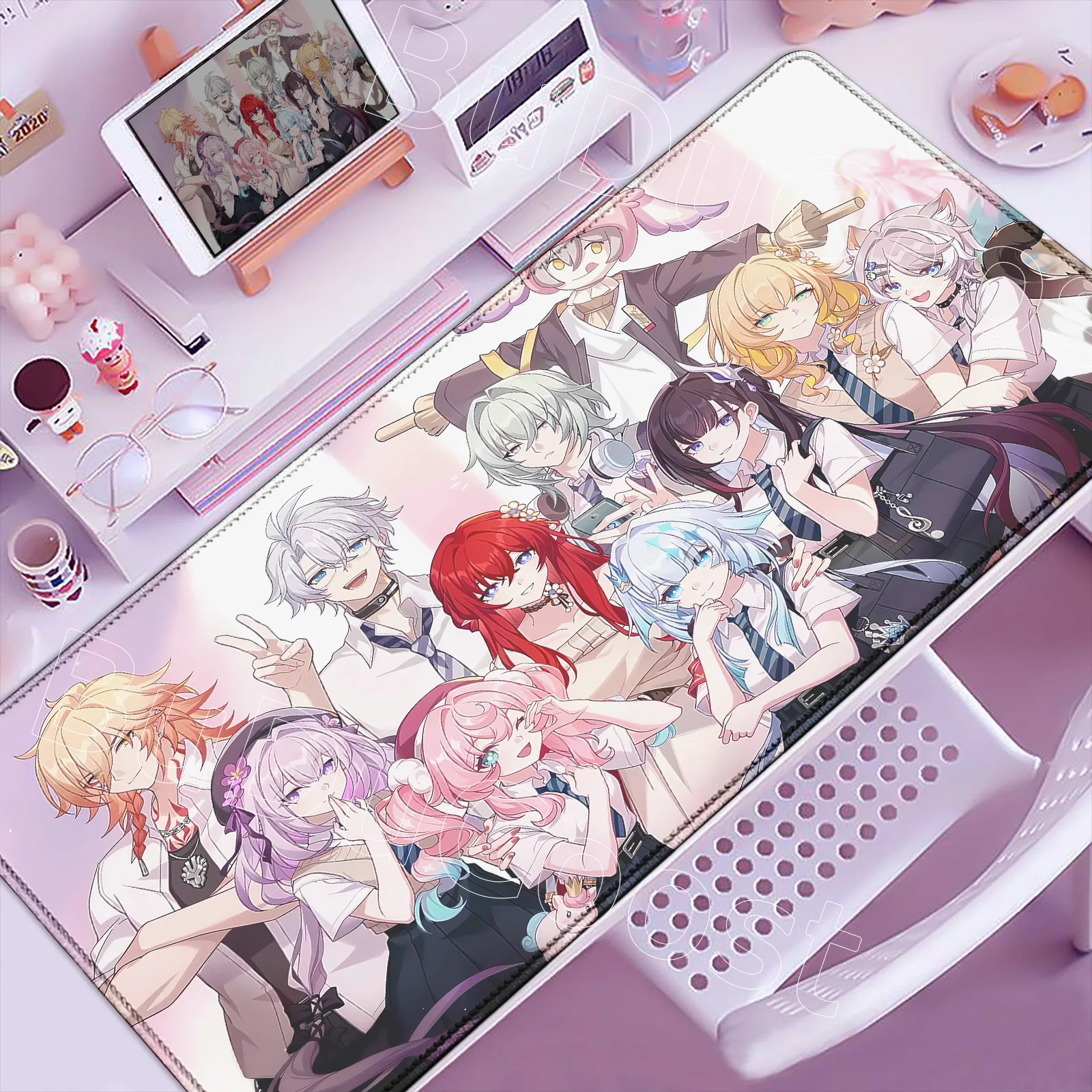 

Amphoreus Chrysos Heir Mouse Pad New Non-slip Rubber Keyboard Mats Honkai Star Rail Cyrene Phainon Mousepad Computer Accessories