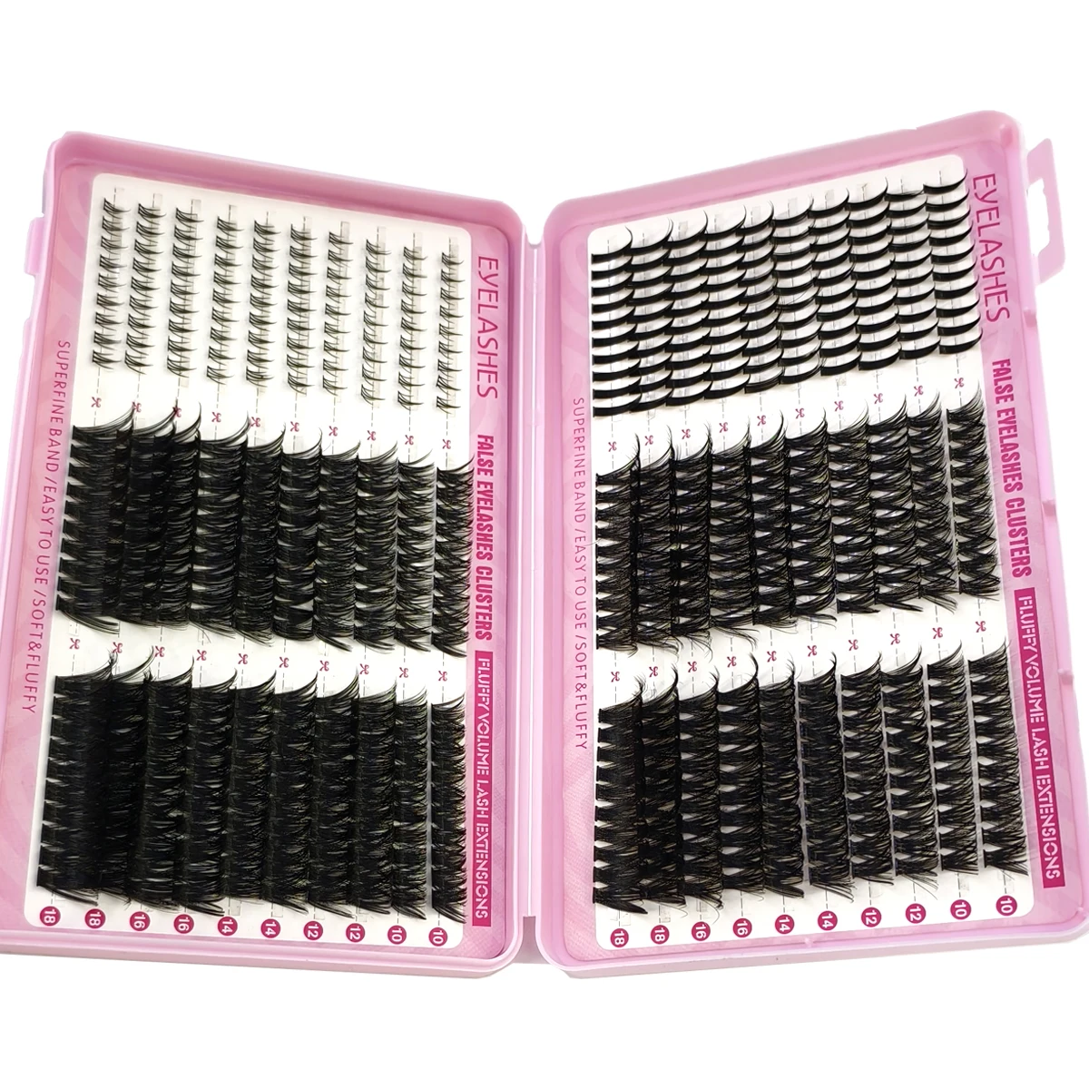 60-reihiges DIY-Wimpernverlängerungs-Set, Cluster, individuelles Wimpern-Set, Mix-Stile, 10–18 mm, mit Bindung und Dichtung, Augen-Make-up-Werkzeug – Detail 7