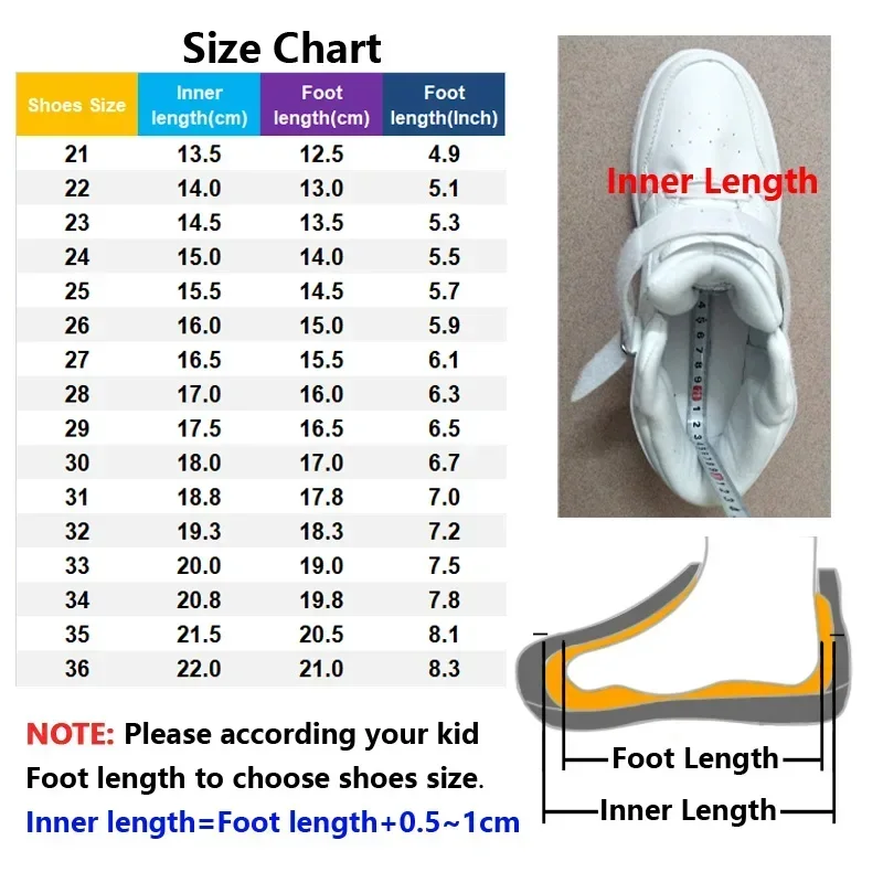 Toddler Sneakers Fashion Kids Shoes For Girls and Boys Autumn Boots PU Leather Baby Outwearing Flats 1-10Y Size 21-30 White