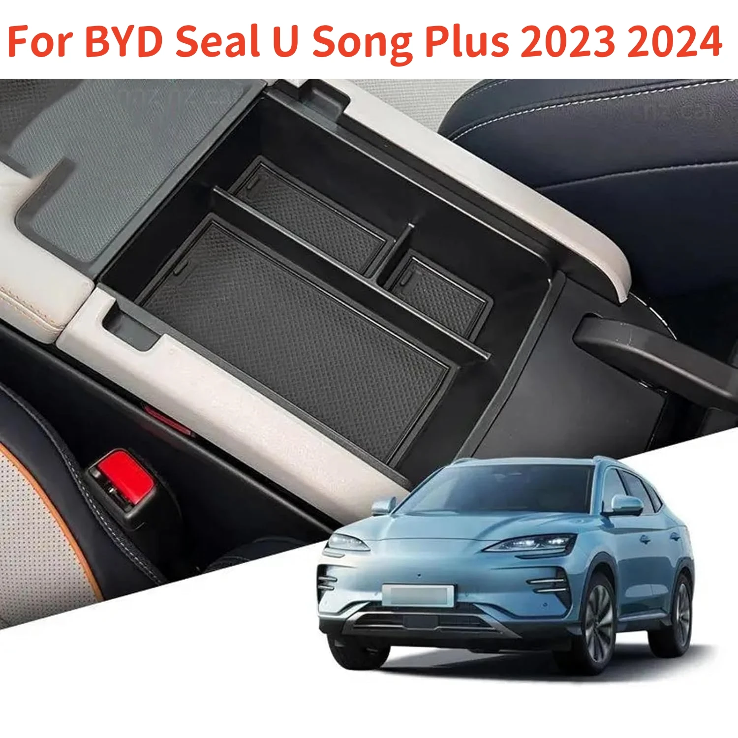 

Fit for BYD Seal U Song Plus Champion Edition 2023 2024 Car Center Console Organizer Armrest Box Center Console Tray