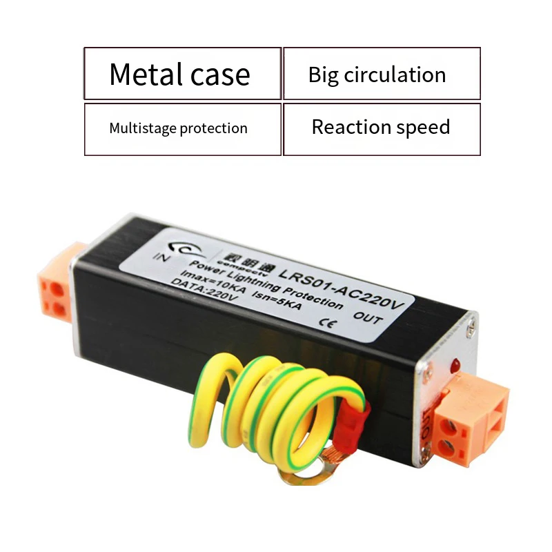 Imagem -03 - Dispositivo da Proteção do Relâmpago da Fonte de Alimentação 220v Dispositivo da Proteção do Relâmpago da Fonte de Alimentação do Único-canal Fonte de Alimentação su