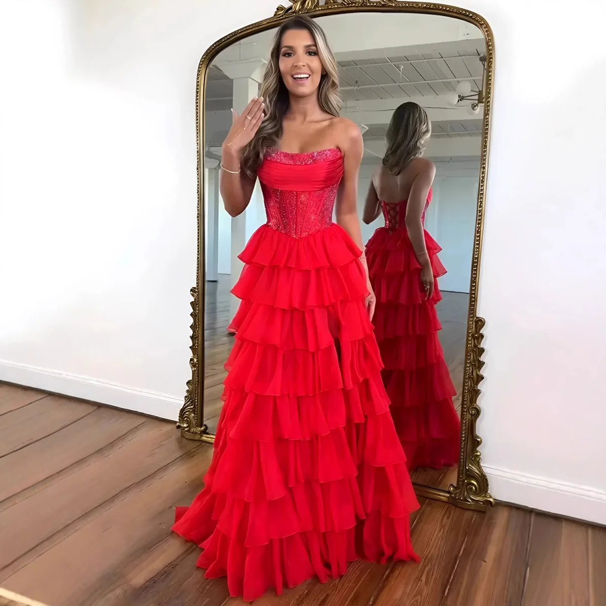 

Customized A Line Women Evening Dresses Tulle Prom Birthday Party Gowns Formal Occasion Vestido De Noche