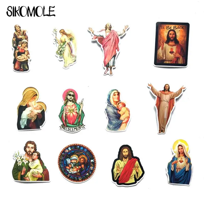 10/30/68pcs Cartoon Jesus Christian Prayer Stickers DIY Toys Luggage Motor Luggage Notebook Blessing Graffiti Decals Sticker F5